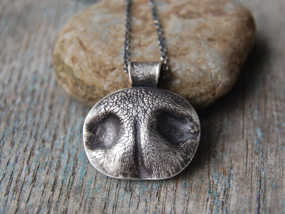 Kaleen Wolfe works closely with her clients to create custom, one-of-a-kind jewelry. One of her specialties? Nose print and paw print jewelry!
