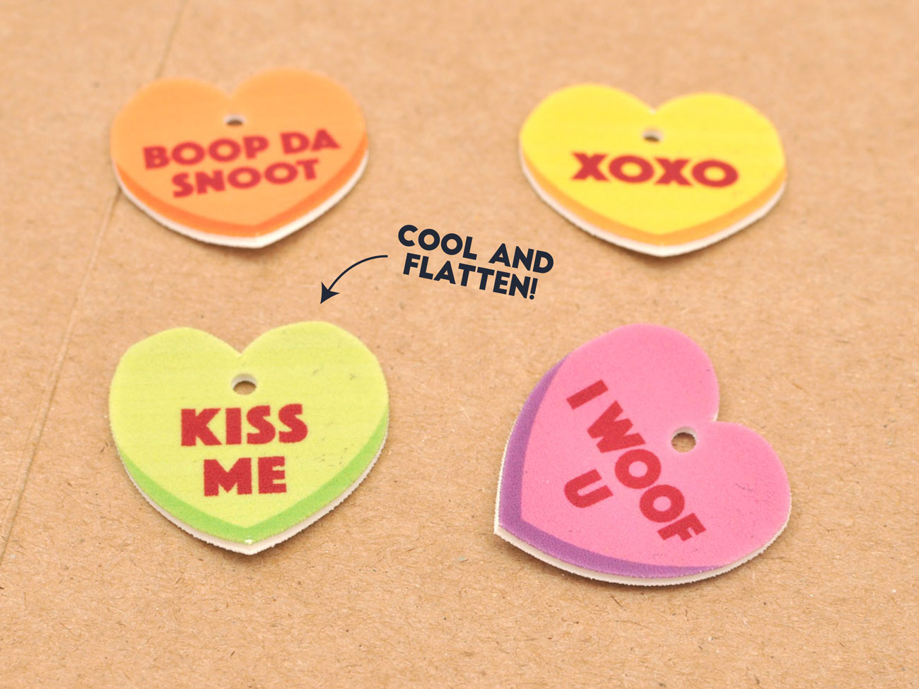 It's almost Valentine's Day, and we all know where your love REALLY lies! With only a few materials, you can make your pup a token of your affection that will also look adorable on his or her collar. Check out these easy Free Printable Conversation Heart Collar Charms for the perfect gift!