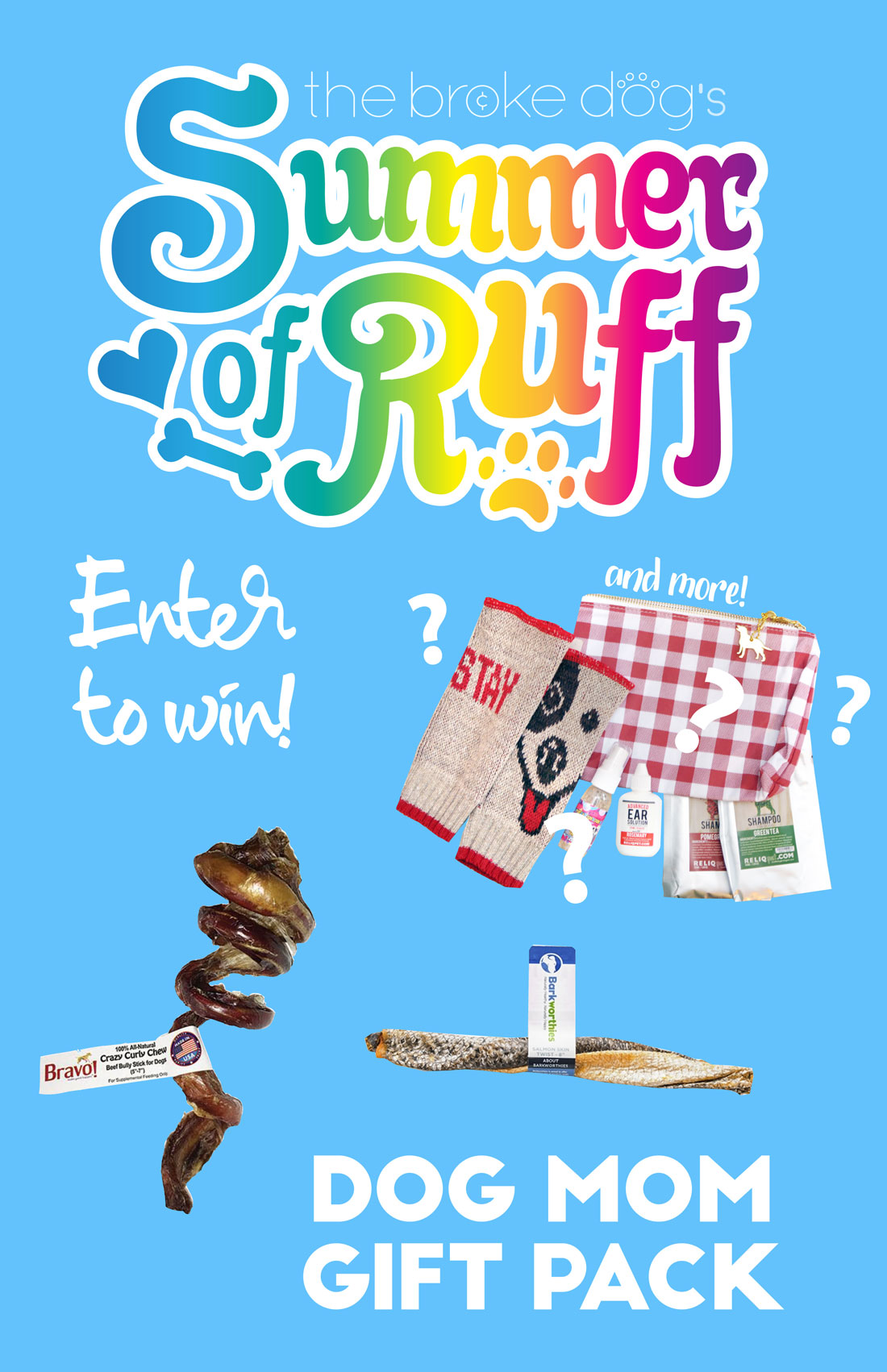 We're back for Week 6 of our weekly Summer of Ruff giveaway series! This week, we're giving away a super fun gift pack I'm calling the "Dog Mom" Gift Pack because it includes some goodies for you as well as for your dog!