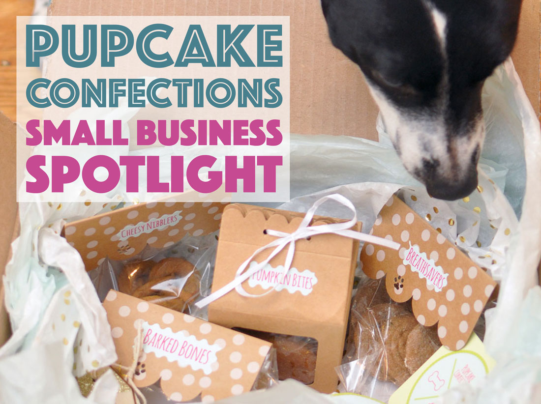 Today's Small Business Spotlight highlights Pupcake Confections, a new bakery for dogs started by Victoria Vargas, a pastry chef in Miami, Florida. Victoria sent Henry a box of goodies to try a few weeks ago, and he loved them so much that I invited her to interview for the blog!