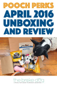The April 2016 Barnyard Party Pooch Perks box was cute, true to its theme, and a great money-saver. Check out what we received and use code BROKEDOGBLOG to save 10% off your own subscription!