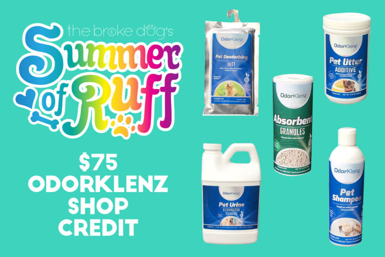 This week, we're giving away a $75 credit to the OdorKlenz shop, where you buy chemical-free odor neutralizers that are safe for both people and pets.