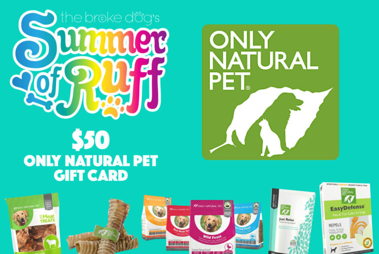 It's time for another Summer of Ruff Giveaway! This week we're partnering with Only Natural Pet to bring one lucky winner a $50 Only Natural Pet gift card!