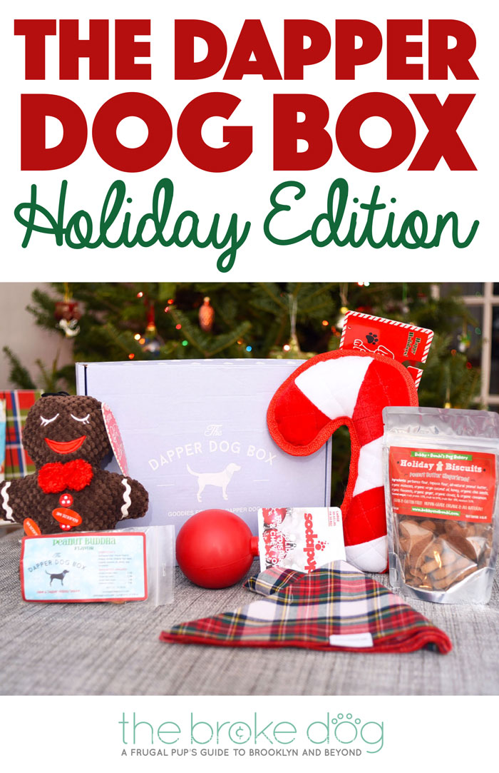 It's the holiday season, and we all have shopping to do. Make it easier for yourself by purchasing The Dapper Dog Box holiday edition for furry friends on your list!