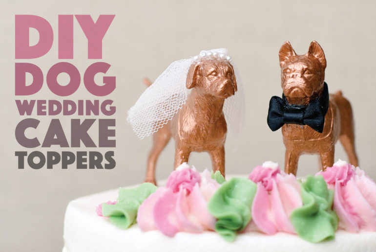 Looking for a way to include your pup in your wedding or simply express your canine love to your guests? These DIY dog wedding cake toppers are affordable, fun, and relatively easy to make!